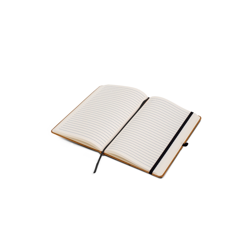 Hardcover Notesbog - Genanvendt læder-Lysebrun