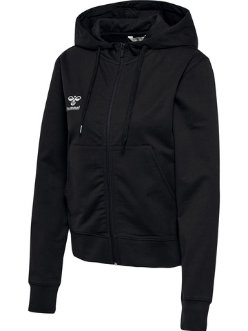 HUMMEL 2.0 Zip Hoodie, Dame - Økologisk Bomuld-Sort