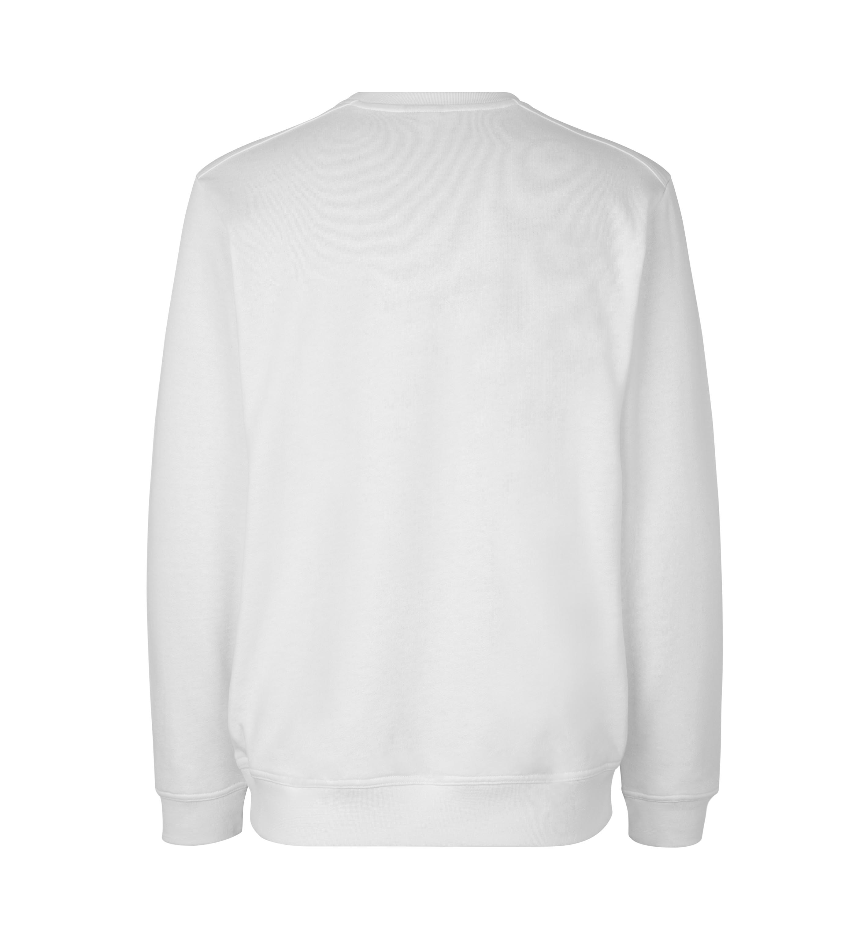 ID PRO Wear CARE sweatshirt I ubørstet, Herre, Genbrugs bomuld-Hvid