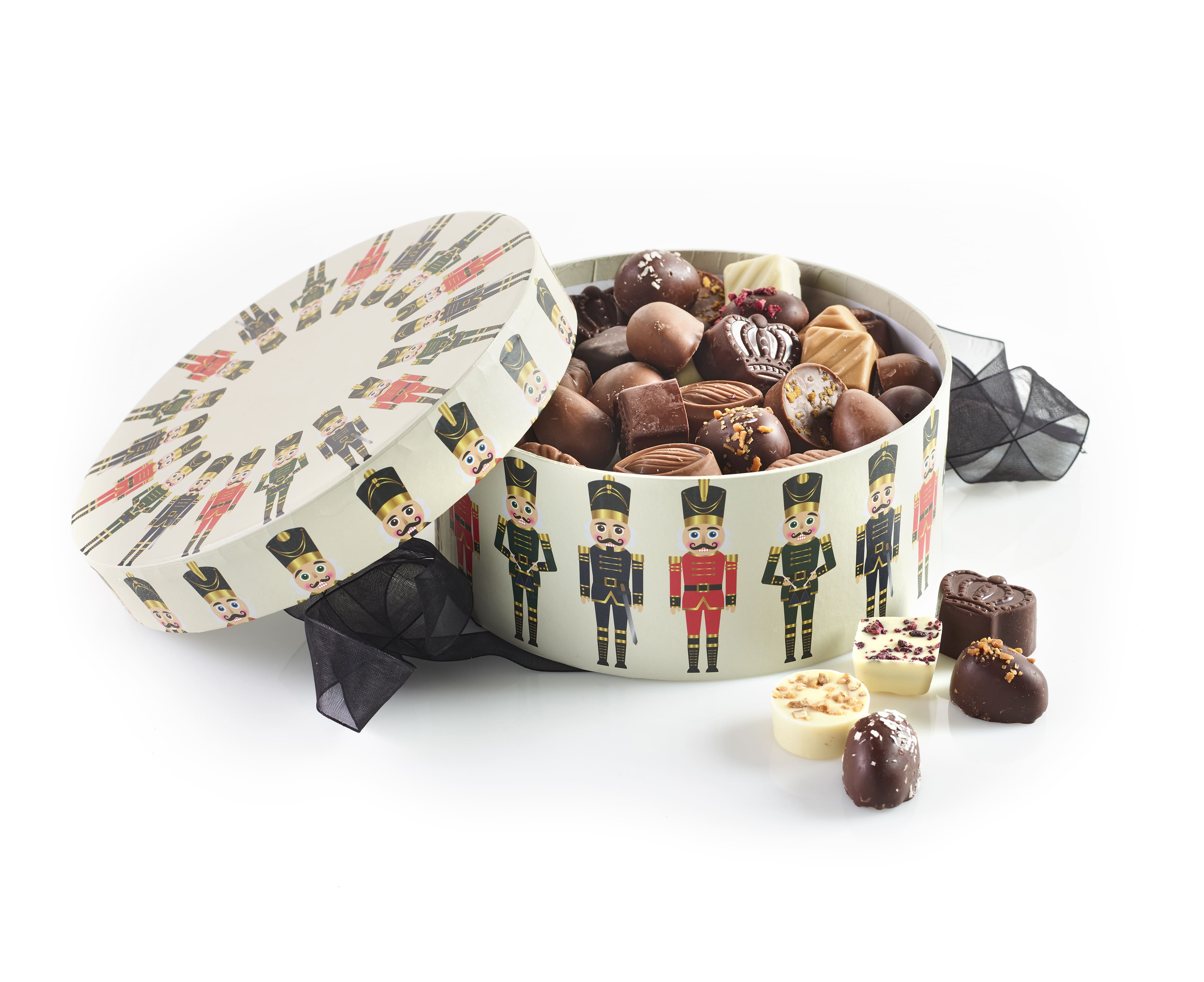 Hatteæske med Luksus Chokolade, 1000 g.-Rød