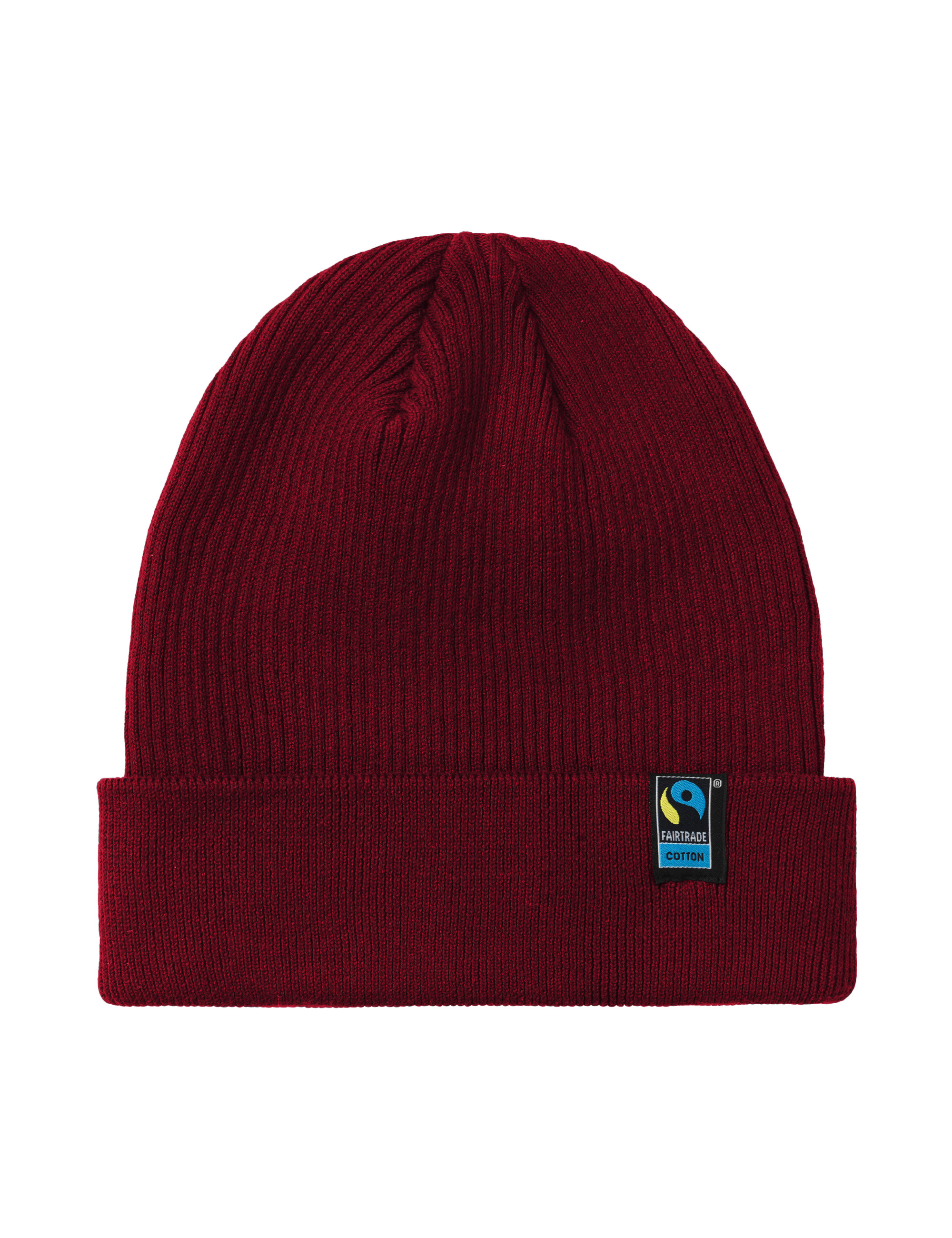 NEUTRAL Mixed Beanie, 100% Økologisk Fairtrade Bomulds-Bordeaux Rød