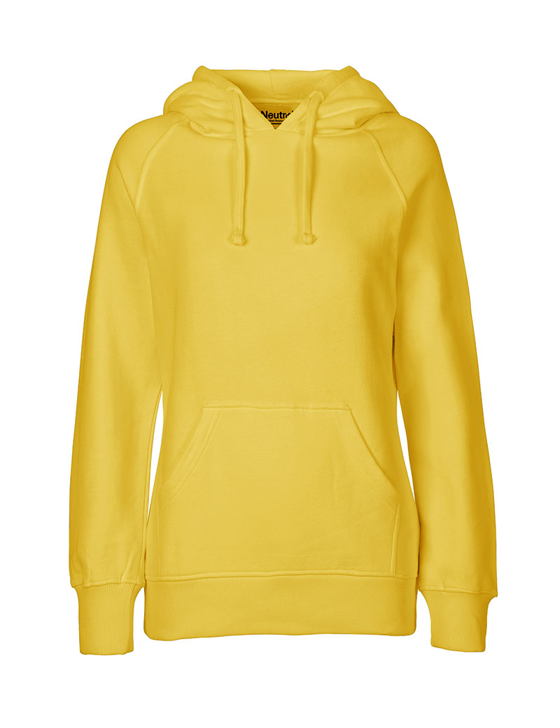 NEUTRAL Hoodie, Dame,  100% Økologisk Fairtrade Bomuld-Gul