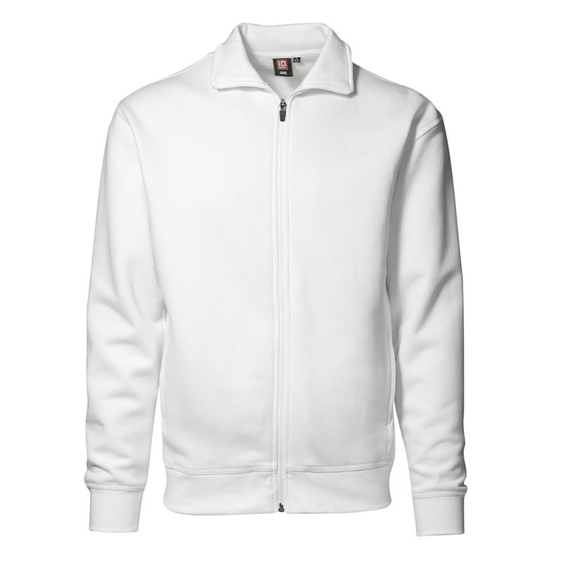 ID Cardigan Sweatshirt-Hvid