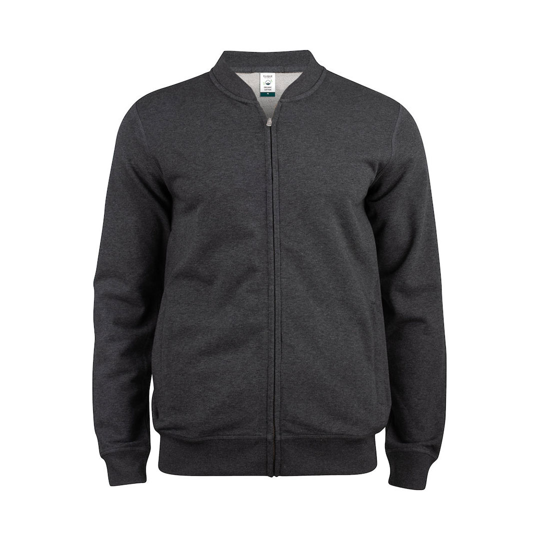 CLIQUE Premium OC Cardigan Herre - Øko Bomuld-Mørkegrå