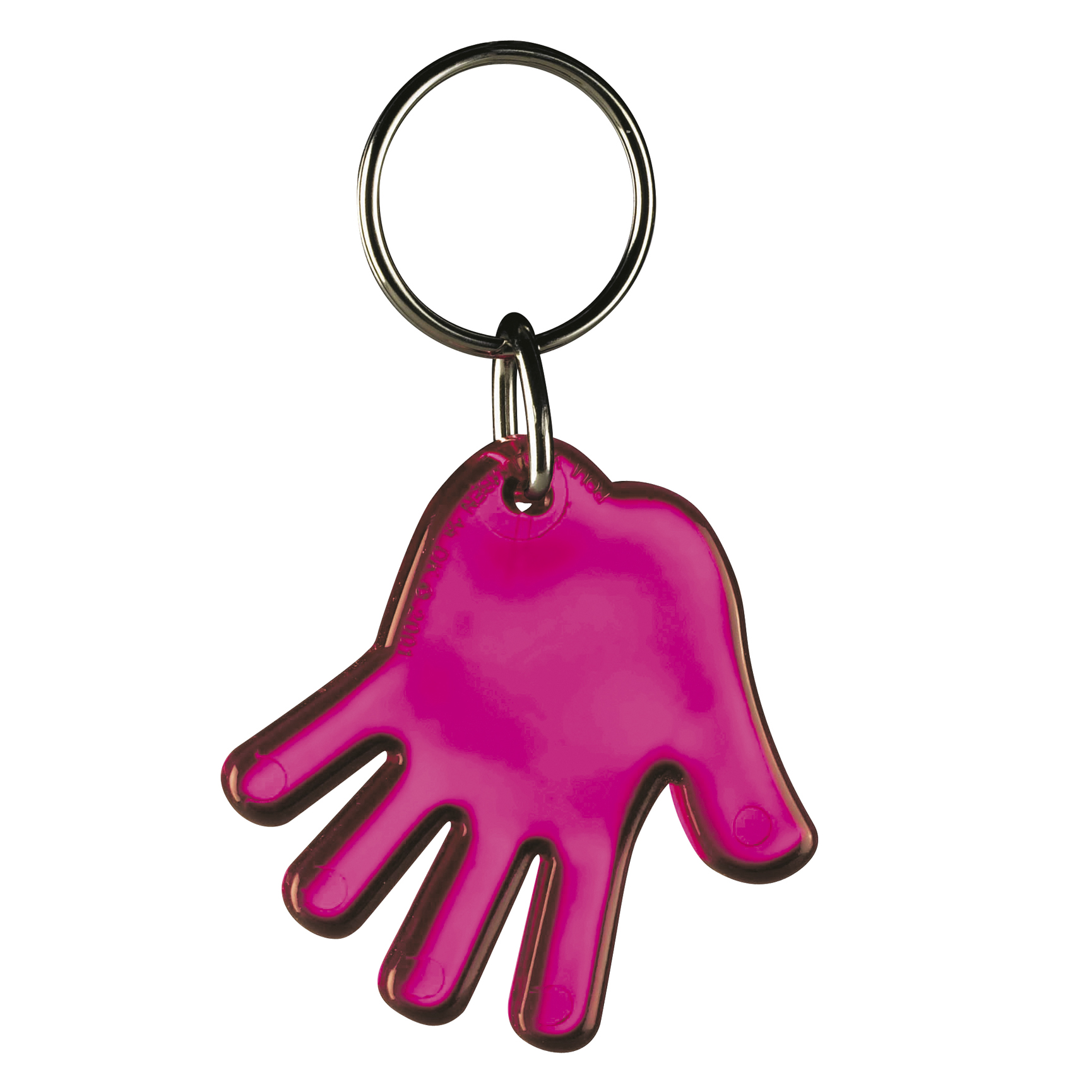Hånd Nøglering - Genbrugs Akryl-Pink