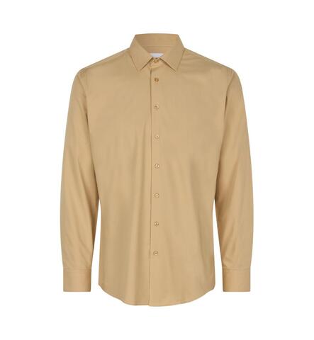 SEVEN SEAS Hybrid Skjorte - Slim-Sand