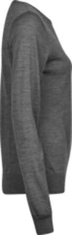 TEE JAYS Crew Neck Strik Sweater, dame-Grå