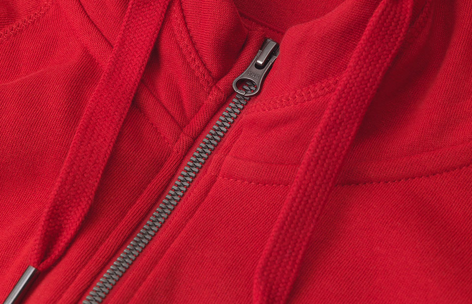 ID Core Full Zip  Hoodie, dame-Rød