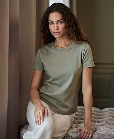 TEE JAYS Pima Cotton Tee, Dame