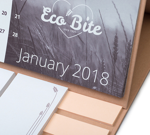 Hardcover Bordkalender med Stickynotes-