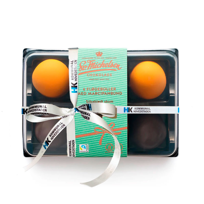 SV. MICHELSEN 6 mini flødeboller - Limited Edition orange & mørk - Fairtrade-