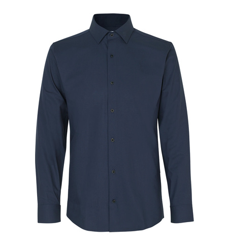 SEVEN SEAS Hybrid Skjorte - Slim-Navy