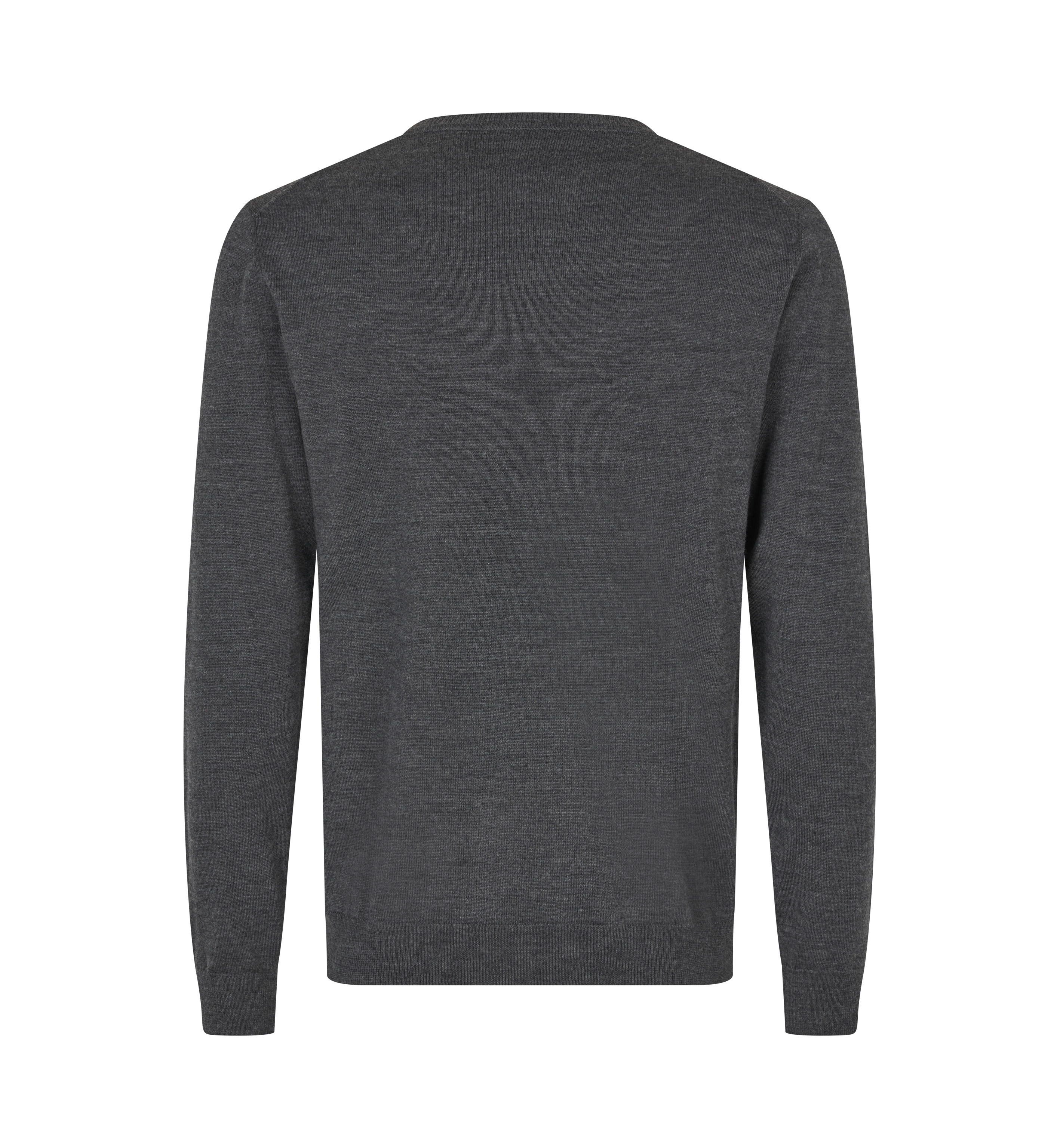SEVEN SEAS Strik med V-hals, Herre - 50% Uld-Grå