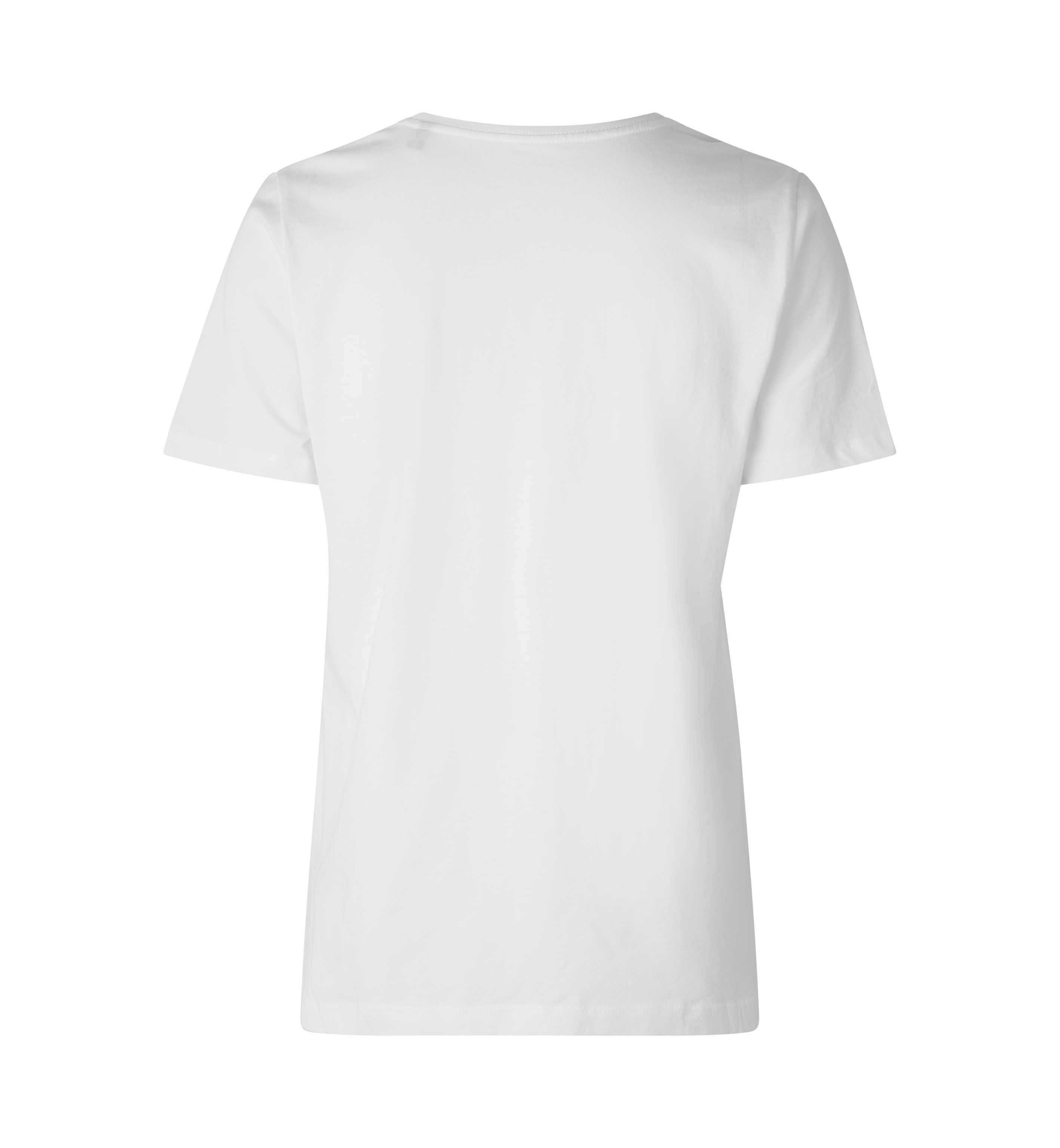 ID Økologisk O-hals T-shirt, dame-Hvid