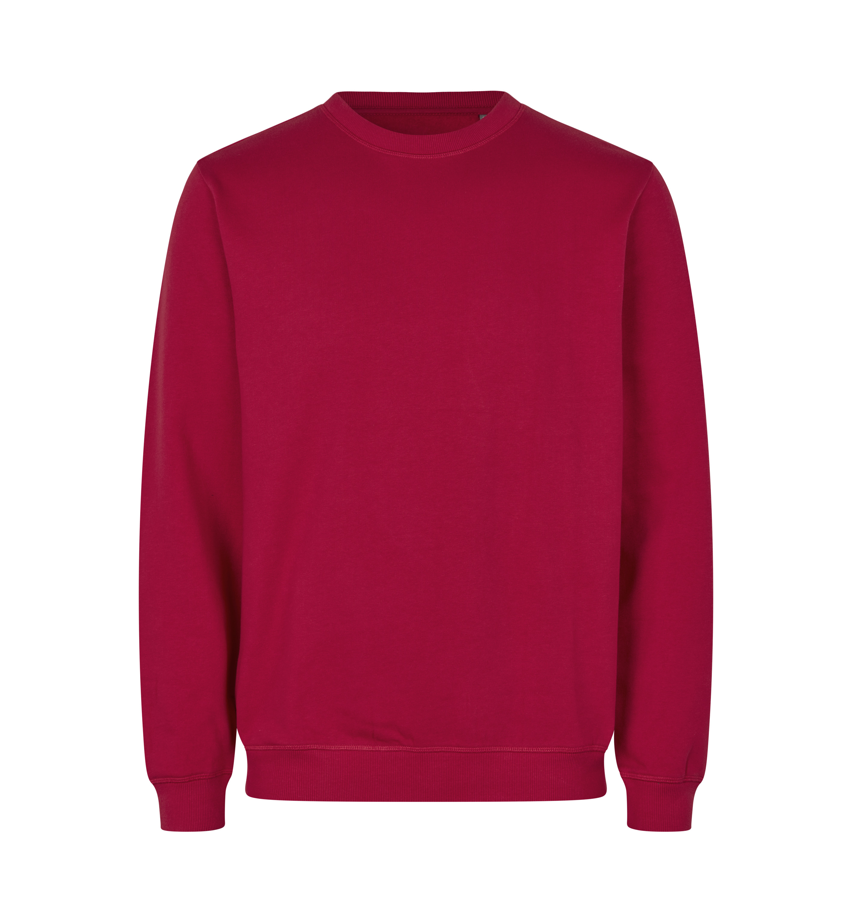 ID Økologisk O-hals Sweatshirt, herre GOTS-Rød