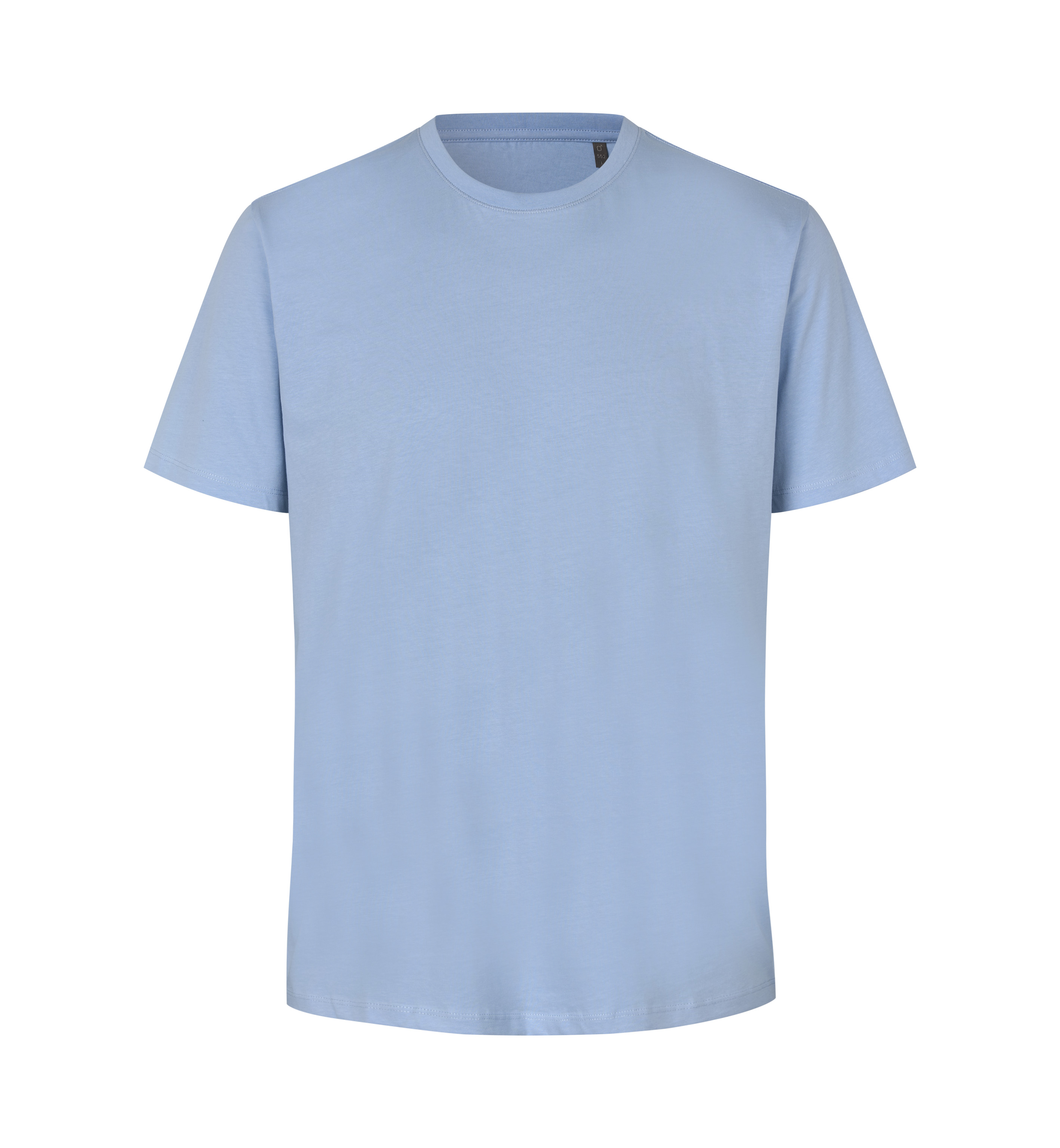 ID Økologisk O-hals T-shirt, herre-Lyseblå