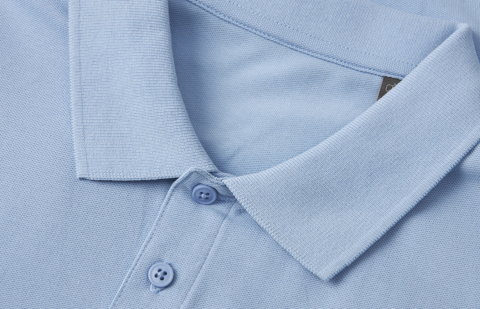 ID Økologisk poloshirt, herre-Lyseblå