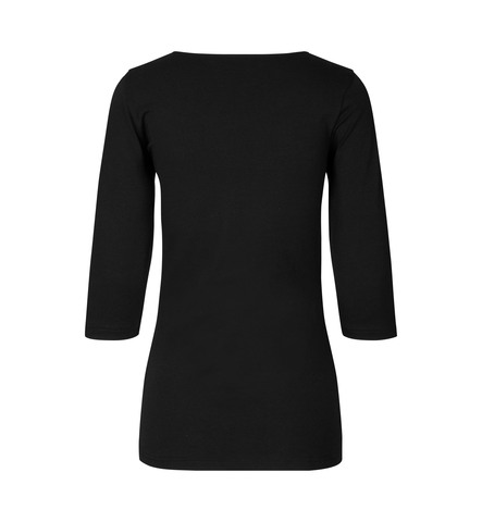 ID Stretch T-shirt ¾ ærmet, dame-Sort