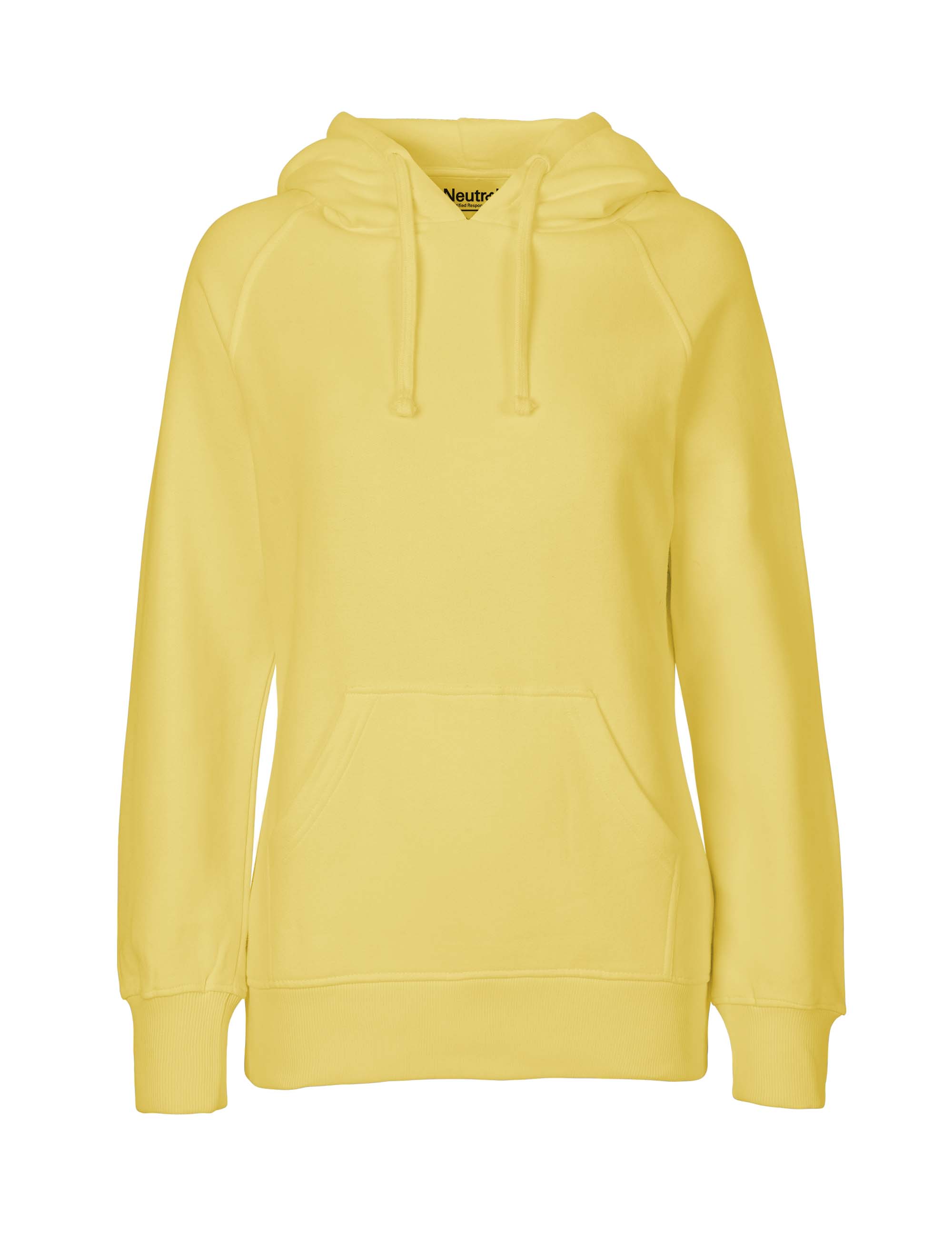NEUTRAL Hoodie, Dame,  100% Økologisk Fairtrade Bomuld-Lyse Gul