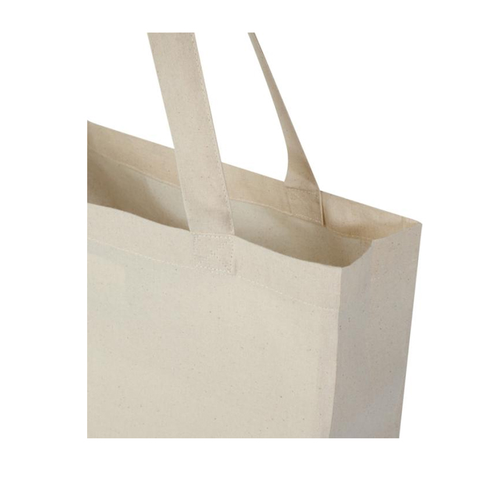 Madras 140 g/m² GRS mulepose med bund i genvundet bomuld-Natur