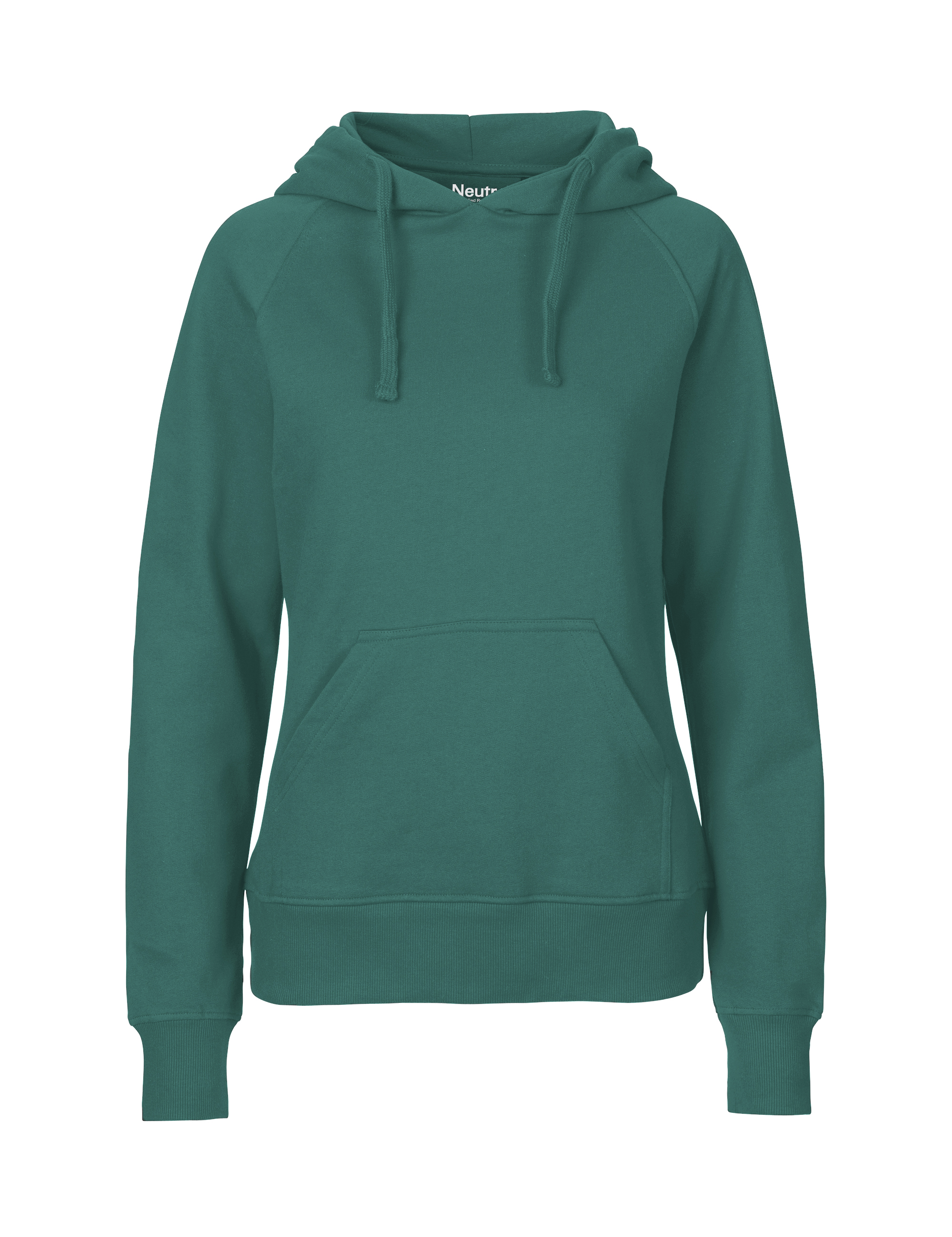NEUTRAL Hoodie, Dame,  100% Økologisk Fairtrade Bomuld-Petrol
