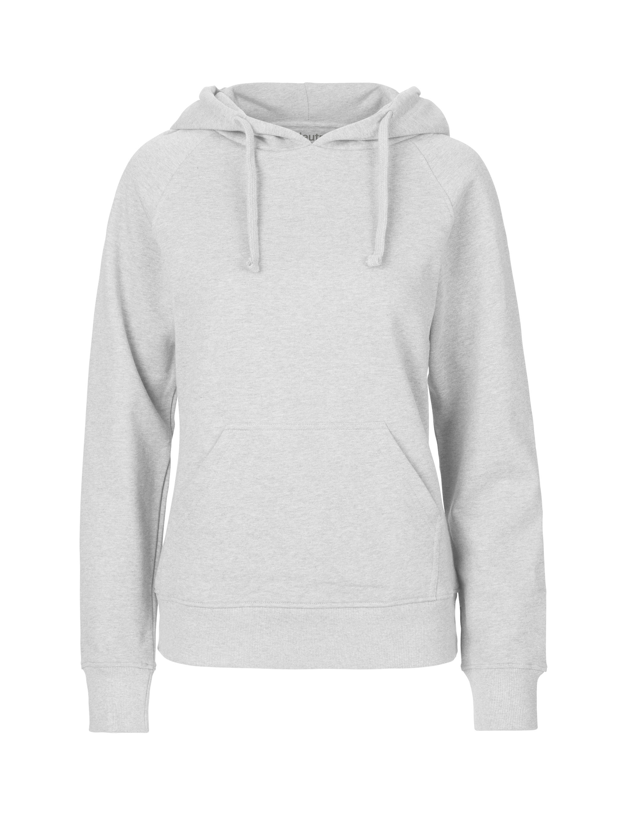 NEUTRAL Hoodie, Dame,  100% Økologisk Fairtrade Bomuld-Lysegrå