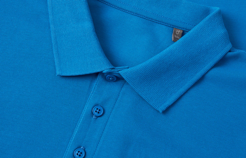 ID Økologisk poloshirt, herre-Blå