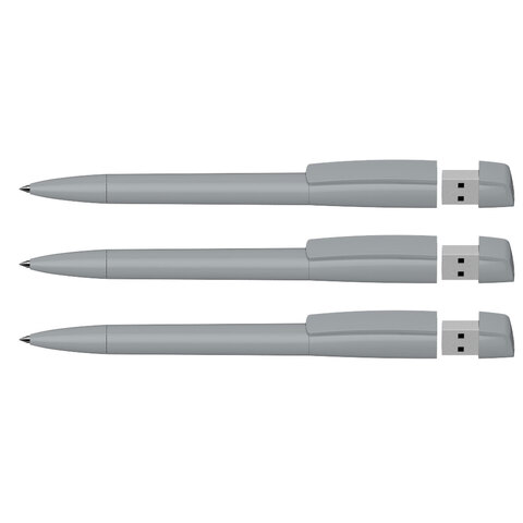 KLIO Pen plast tip, med 4 GB usb stik, Turnus T USB 2.0-Grå