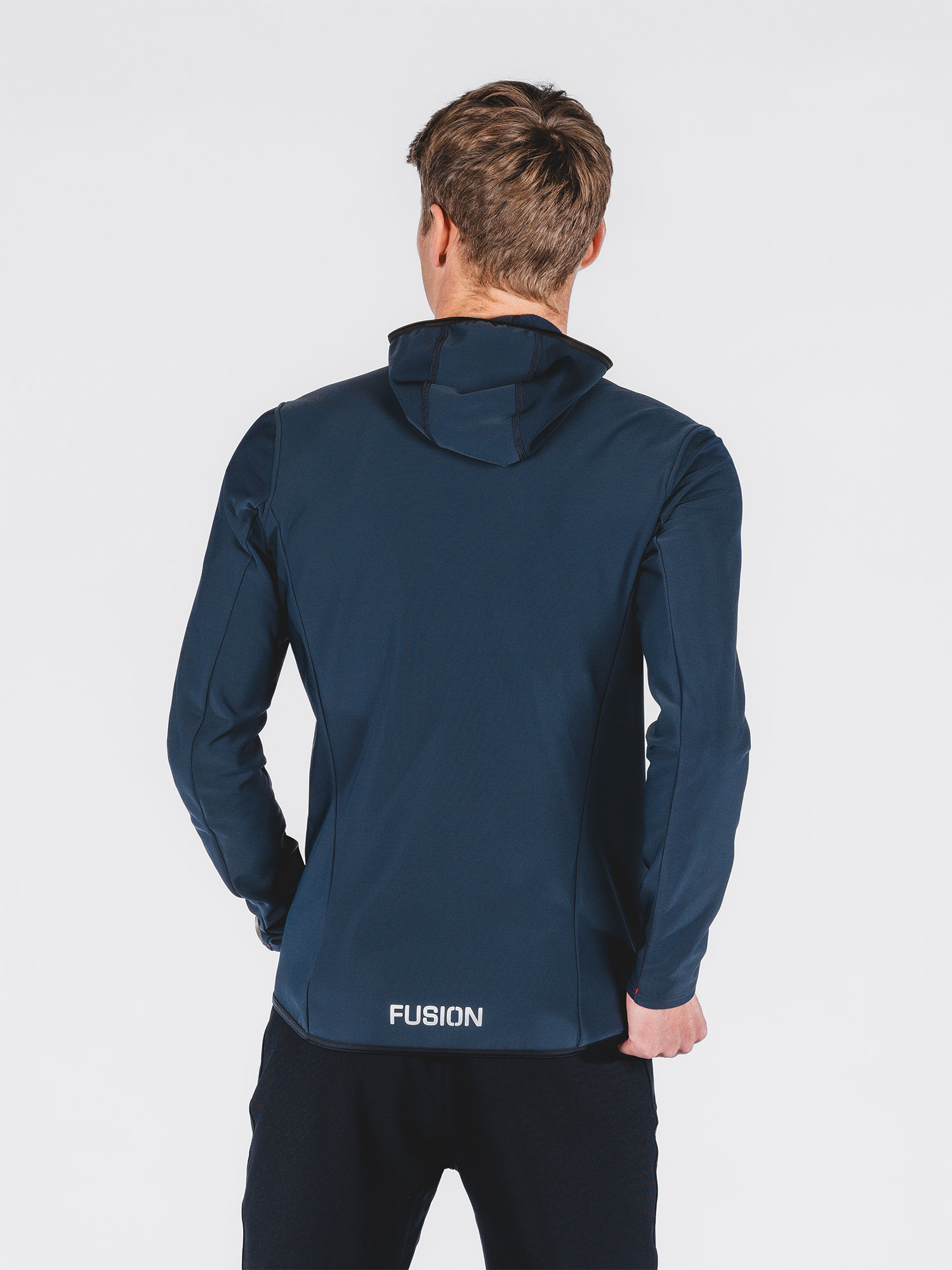 FUSION Recharge Hoodie, Herre-Mørke blå
