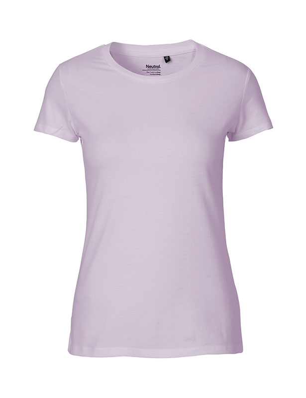 NEUTRAL Fit Dame T-shirt, 100% Økologisk Fairtrade Bomuld-Lyse Lilla