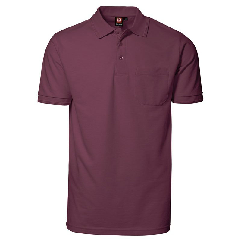 ID Pro Wear Poloshirt - Lomme-Bordeaux Rød