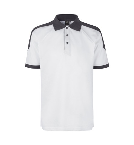 ID PRO Wear poloshirt kontrast-Hvid