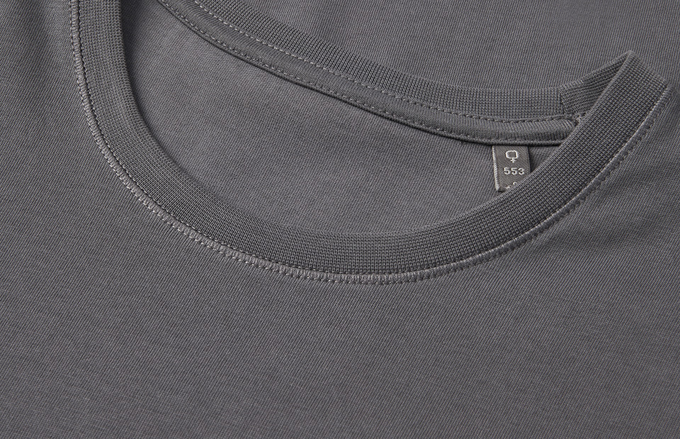 ID Økologisk O-hals T-shirt, dame-Grå