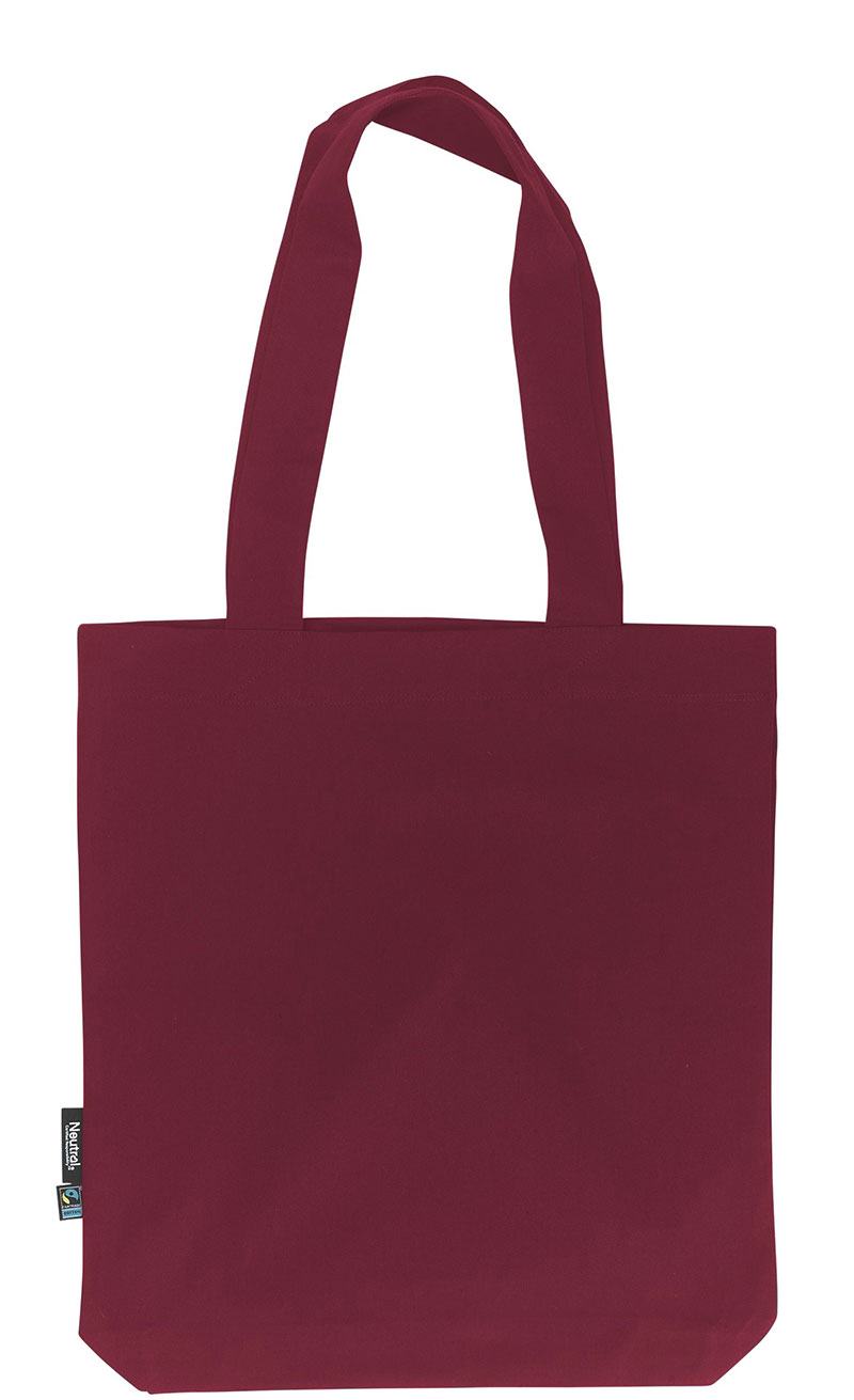 NEUTRAL Kraftig Mulepose, 100% Økologisk Fairtrade Bomuld-Bordeaux Rød