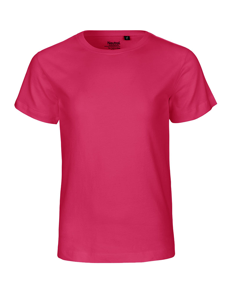 NEUTRAL T-shirt Børn, 100% Økologisk Fairtrade Bomuld-Pink