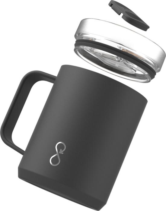 Ocean Bottle 350 ml isoleret rejsekrus - Genbrugs Rustfri Stål-Sort