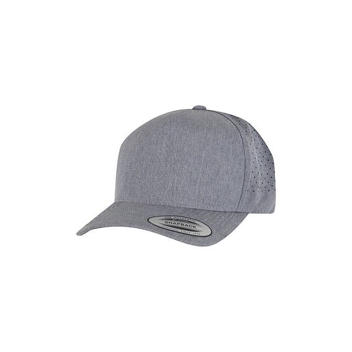FLEXFIT- YP Classics 5 Panel Snapback-Heather Grey