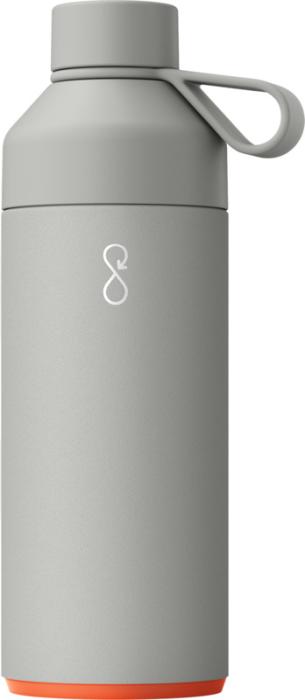 Ocean Bottle 1000 ml. vakuumisoleret vandflaske, Genanvendt Stål-Grå