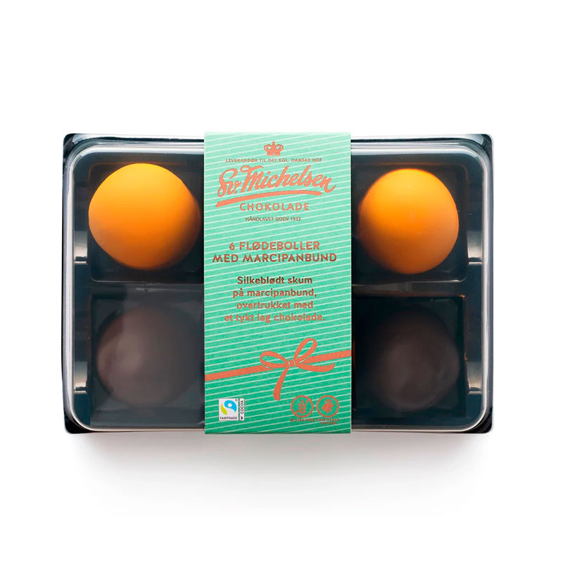 SV. MICHELSEN 6 mini flødeboller - Limited Edition orange & mørk - Fairtrade