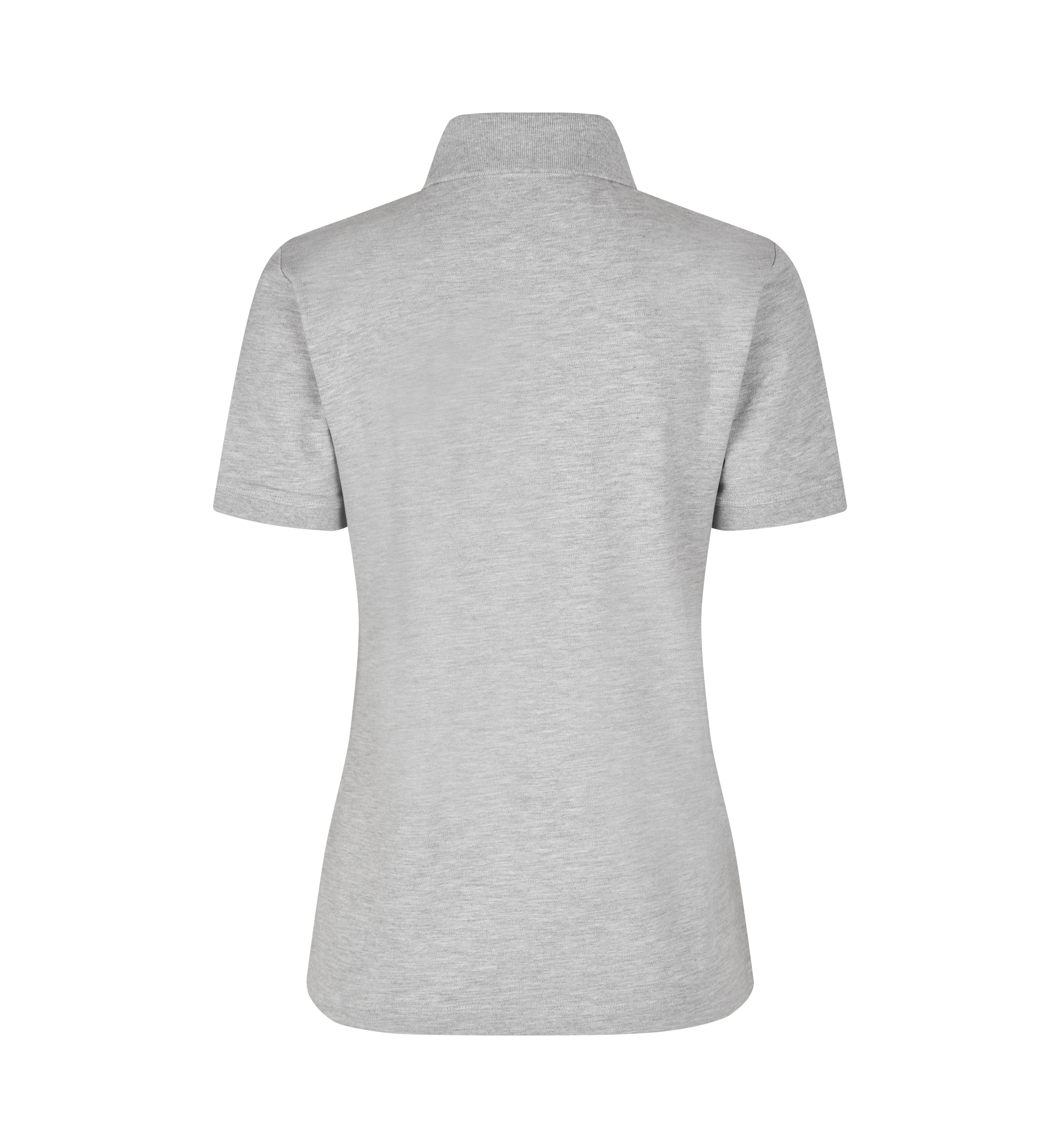 ID Økologisk poloshirt, dame-Grå melange