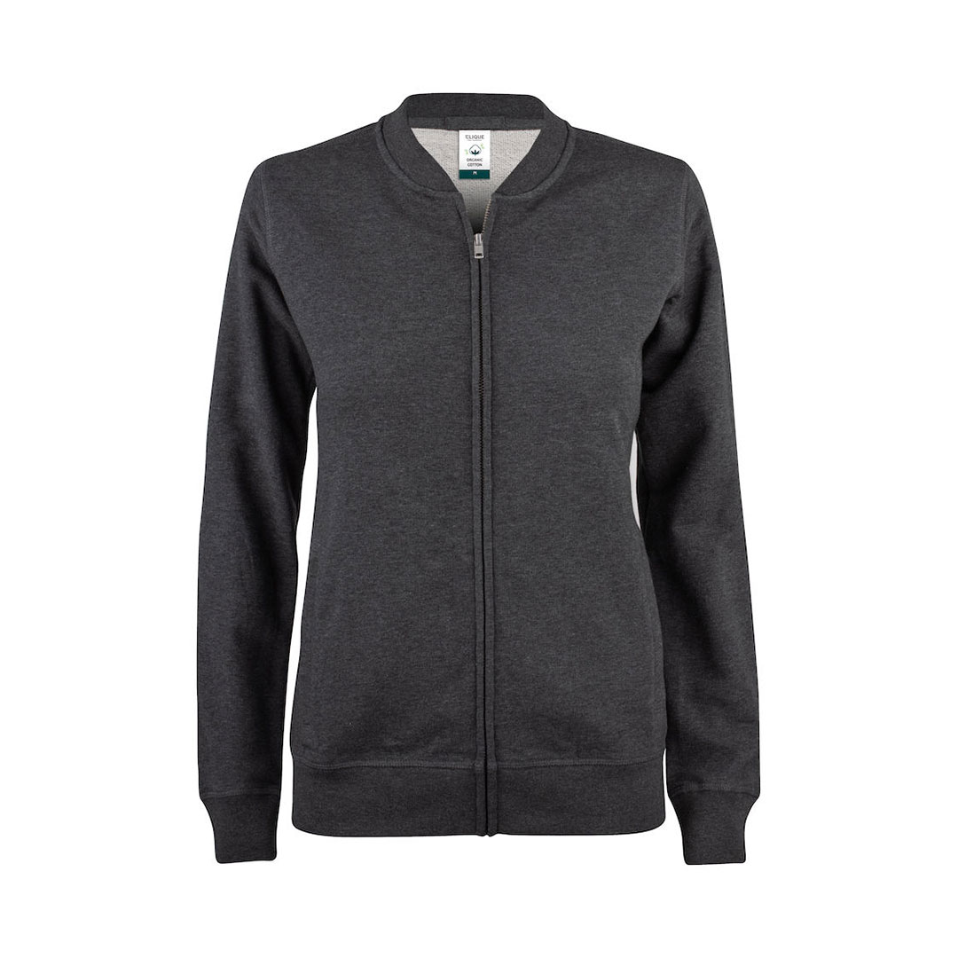 CLIQUE Premium OC Cardigan Dame - Øko Bomuld-Mørkegrå