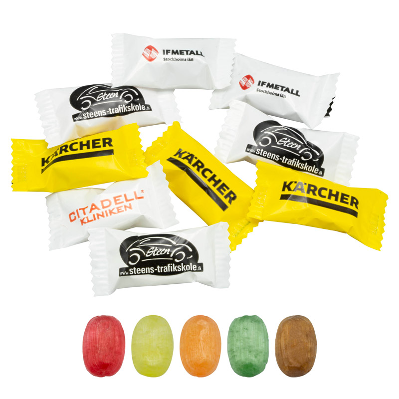 Mini-bolcher i flowpack Vegansk Frugtmix