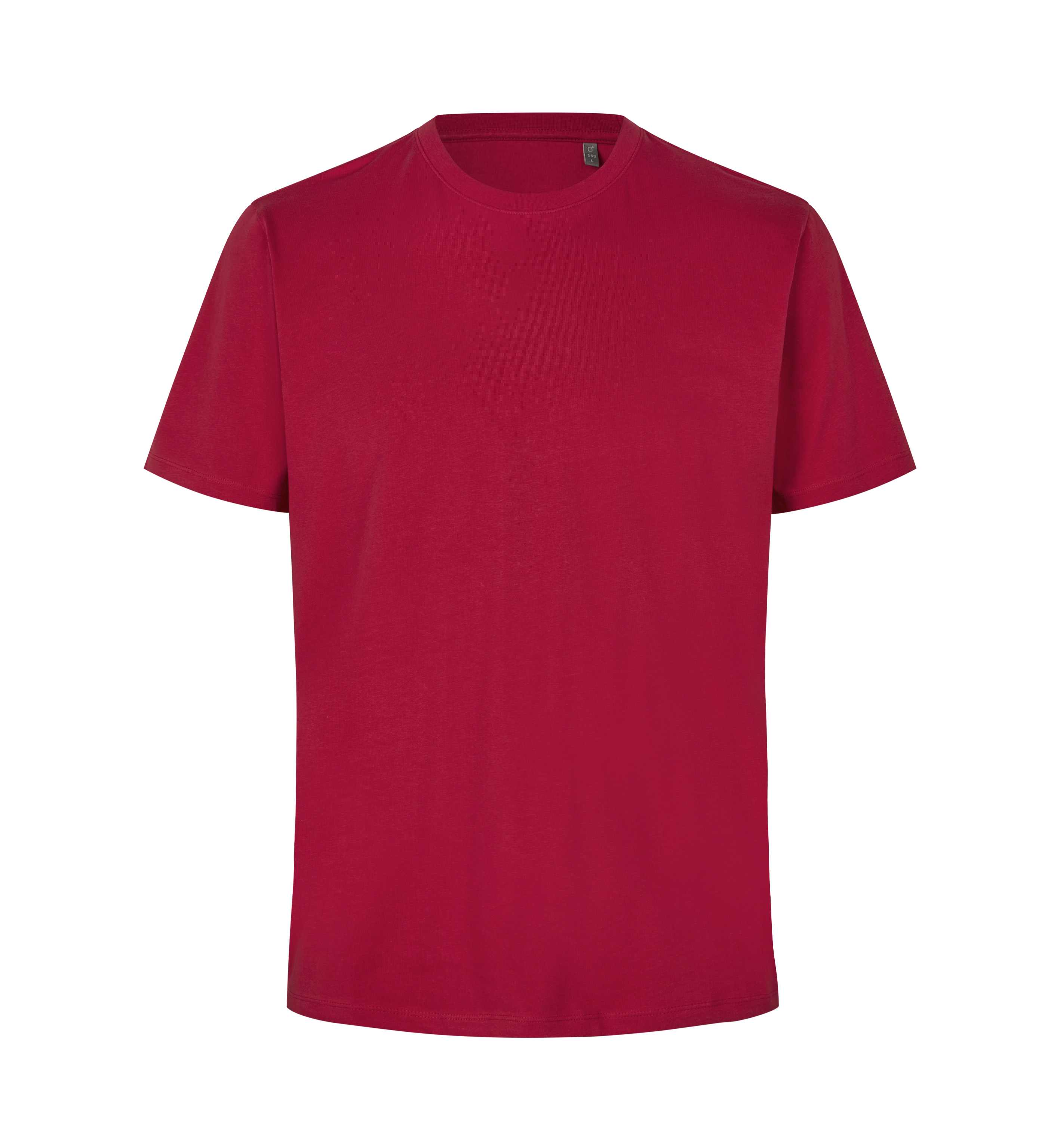 ID Økologisk O-hals T-shirt, herre-Rød