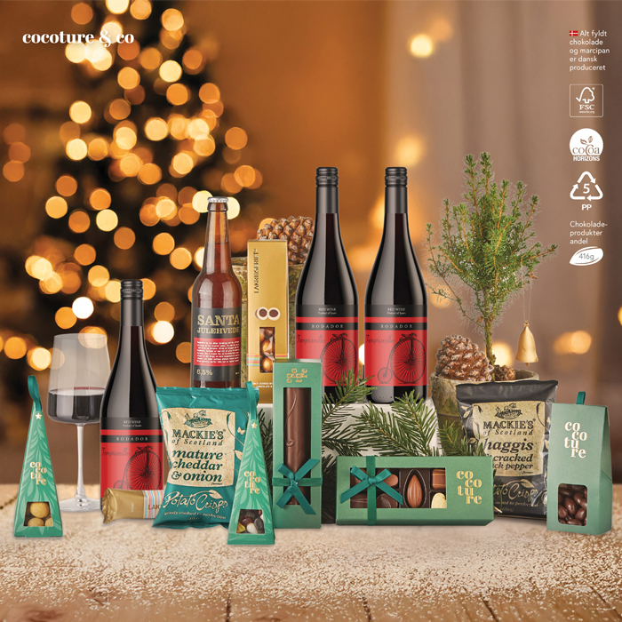 Merry Christmas - Stor Gaveæske (grøn)-