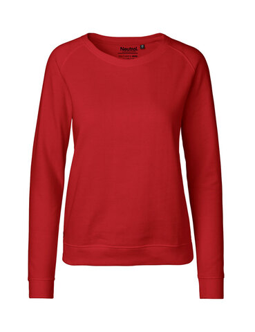 NEUTRAL Dame Sweatshirt, 100% Økologisk Fairtrade Bomuld-Rød