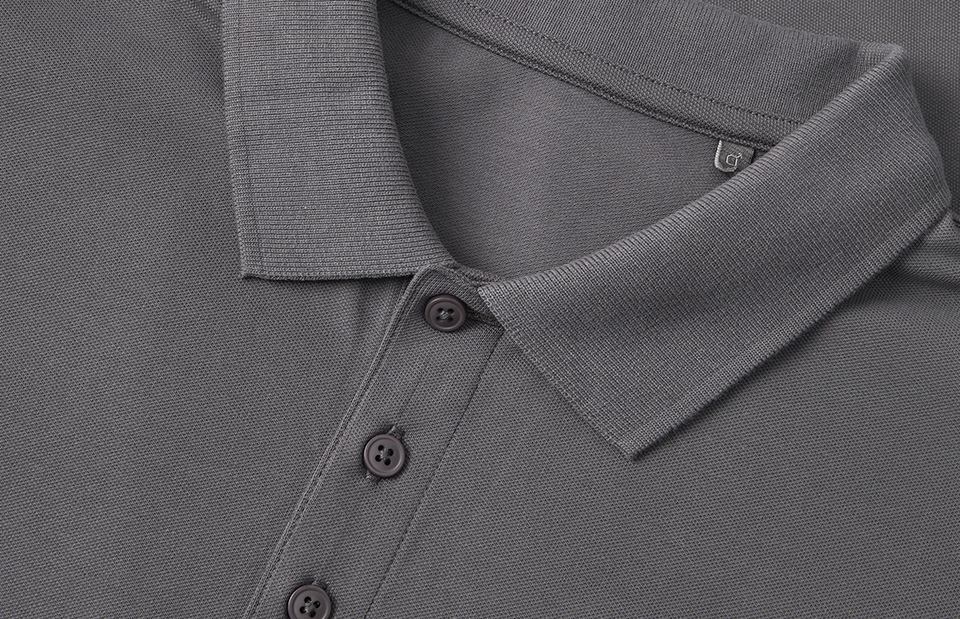 ID Økologisk poloshirt, herre-Grå