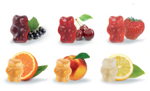 Trekants Vingummiposer, tetrahedron-Hvid