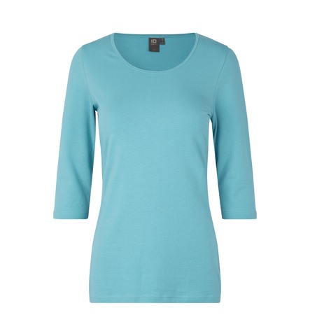 ID Stretch T-shirt ¾ ærmet, dame-Lyseblå