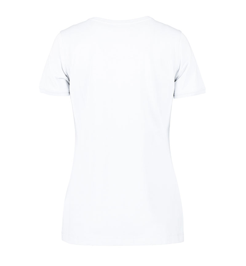 ID PRO wear CARE V-hals T-shirt, dame-Hvid