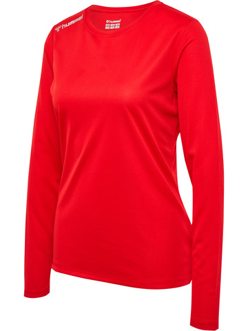 HUMMEL Langærmet T-shirt, dame - 100% rPet-Rød